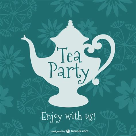 Free Vector Vintage Tea Party Design