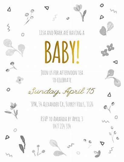 Shower Invitations Invites Babyshower Buds Spring Customise