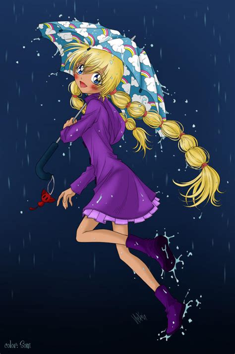 Colored Umbrella Girl By Sonten On Deviantart