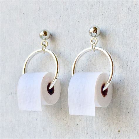 But, this is the back to basics series. TOILET PAPER ROLL funny elegant mini dangle earrings ...