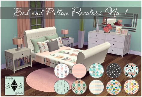 Bed And Pillow Recolors Set Onethis Is My First Recolor Set Of