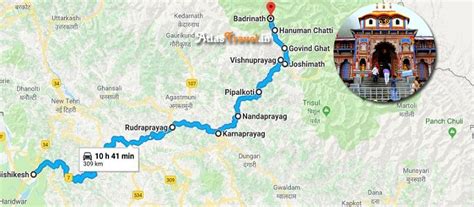 Badrinath Route Map Google 