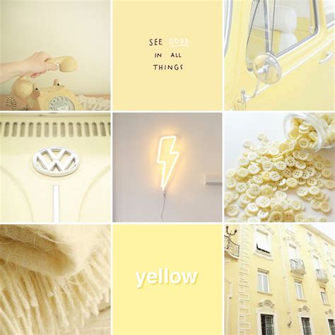 Yellow Aesthetic Collage Wallpapers For Laptop
