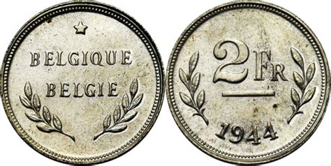 2 Francs Allied Occupation Coinage Silver Belgium Numista