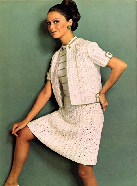 beautiful knitted dress fashion of the 1960s ~ vintage everyday