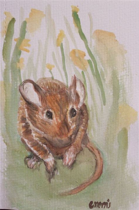 Watercolour Animal Art Of Field Mouse By Eilidhmorrisart On Etsy