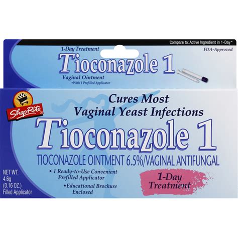 Shoprite Tioconazole 1 Vaginal Antifungal Ointment 1 Day Treatment 0