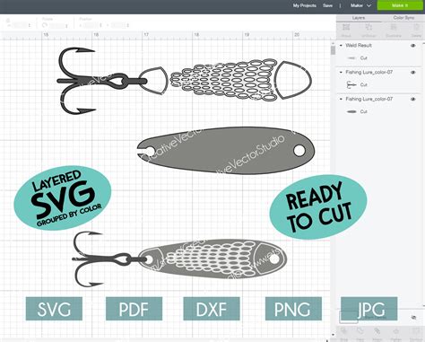 Colorful Fishing Lures SVG Bundle Creative Vector Studio