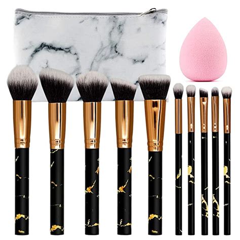 Amazon Com SEPROFE Pcs Marble Makeup Brushes Set Professional Make Up Brush Kit Beauty