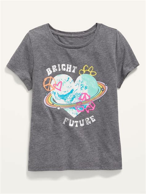 Graphic Crew Neck T Shirt For Girls Old Navy