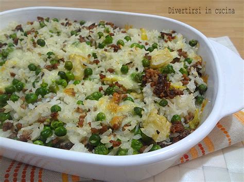 Risotto al forno con asparagi e piselli. Riso al forno con piselli e macinato | Divertirsi in cucina