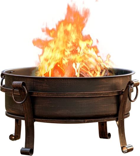 Real Flame Anson 36” Round Patio Fire Pit Wood Burning