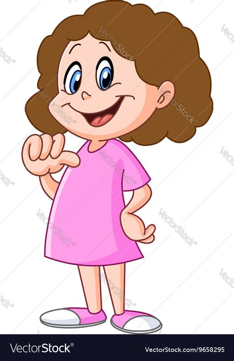 Girl Pointing At Herself Royalty Free Vector Image
