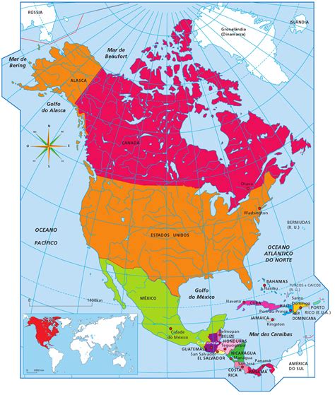 las clases de 6º mapas de amÉrica del norte