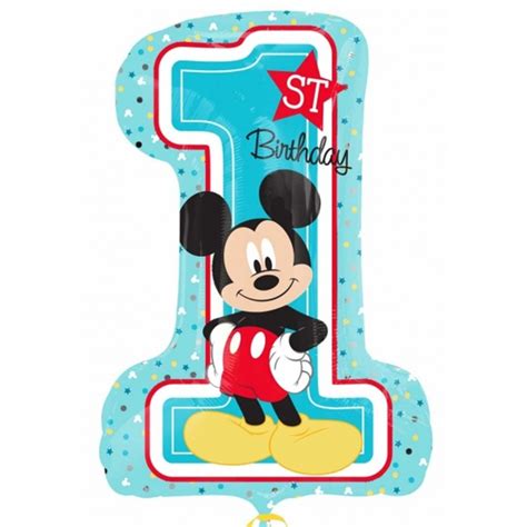 Globo Forma NÚmero 1 Mickey Mouse