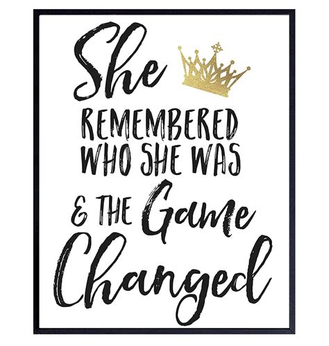Buy She Remembered Who She Was And The Game Changed Wall Art And Decor