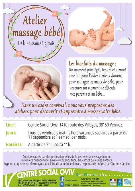 Pause Douceur Avec Les Ateliers Massage Bébé Centre Social Oviv