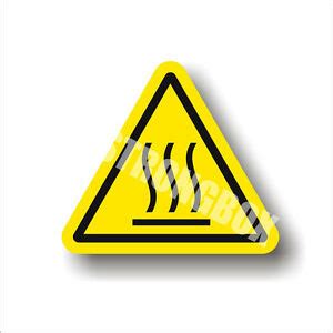 In blue, the symbol, which resembles a thermometer placed in water, indicates that the coolant temperature is below what is needed for. Industrial Safety Decal Sticker caution HOT SURFACE - HIGH ...