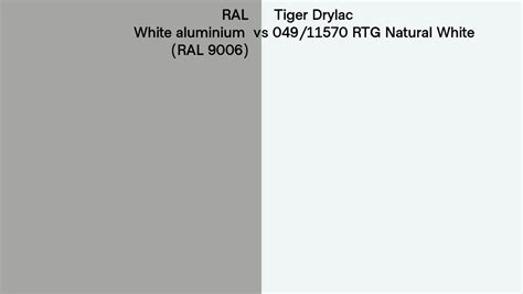 RAL White Aluminium RAL 9006 Vs Tiger Drylac 049 11570 RTG Natural