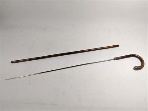 Sold Price G Antique Bamboo Hidden Sword Walking Stick
