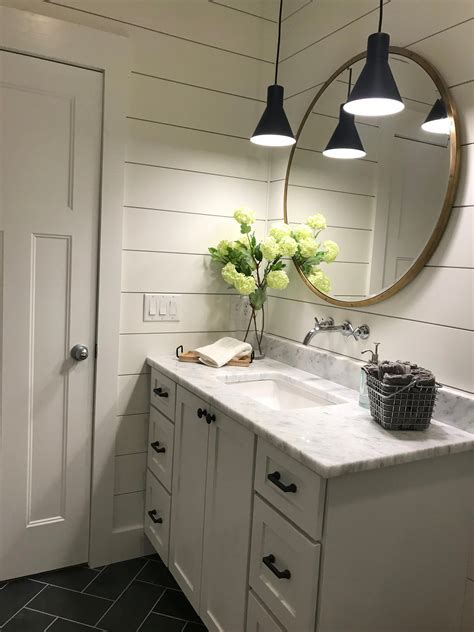 Modern Farmhouse Master Bath Renovation Obsessed With Our Vanity