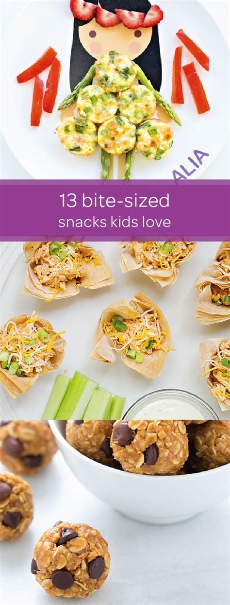 13 Yummy Bite Sized Foods Kids Will Love Healthy Snacks Recipes Food