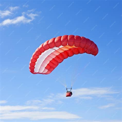 Premium Ai Image Two Person Powered Paraglider With Wide Red
