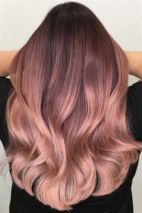 Take lucy hale's rose gold highlights on her brown hair, maisie williams's rose gold. Trendy Hair Color : Rose gold hair color will definitely ...