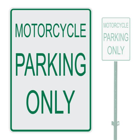 Motorcycle Parking Only Heavy Duty Aluminum Sign 10 X 15 Ebay