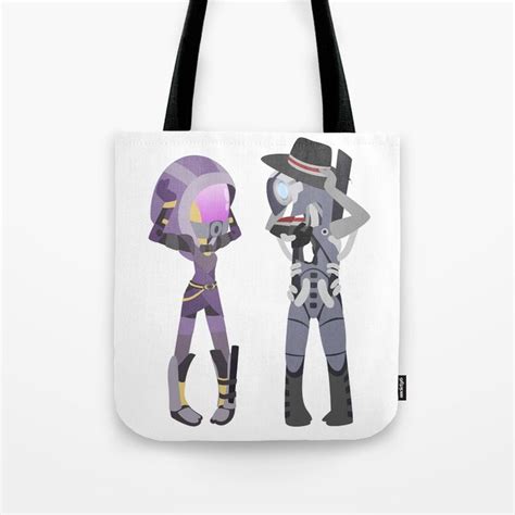 Mass Effect Tali And Legion [commission] Tote Bag By Choco Minto Society6