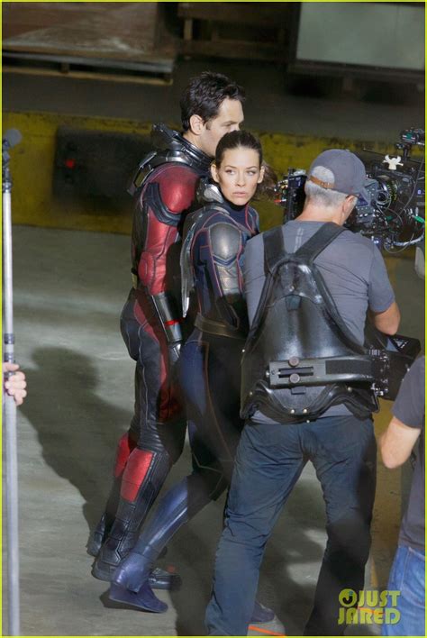 Paul Rudd And Evangeline Lilly Film Ant Man And The Wasp Together In
