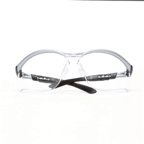 3m bifocal safety reading glasses anti fog wraparound frame half frame 2 00 clear black