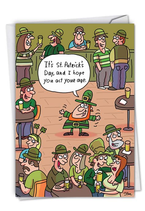 Act Your Age Funny Saint Patricks Day Greeting Card