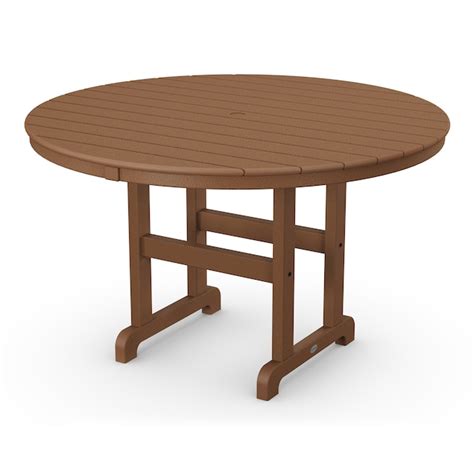 Polywood Tables Round Outdoor Dining Table 48 In W X 48 In L With