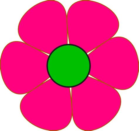 Pink And Green Flower Clip Art At Vector Clip Art Online