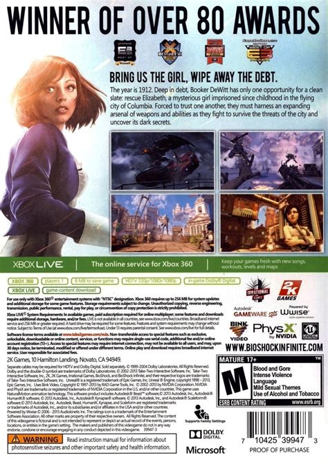 Bioshock Infinite Para Xbox 360 2013