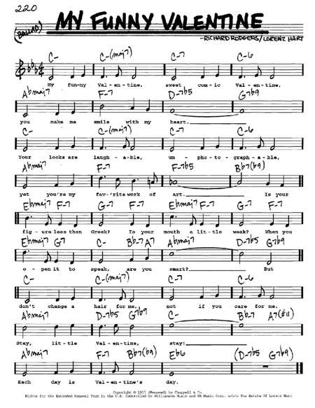 My Funny Valentine By Rodgers And Hart Lorenz Hart Digital Sheet