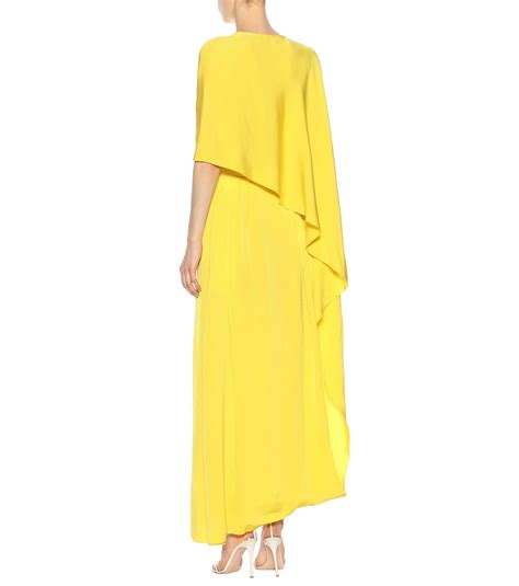 Lyst Stella Mccartney Cape Dress In Yellow