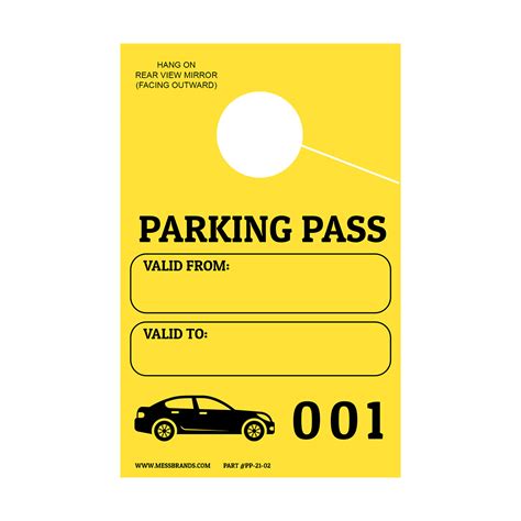 Sequential Numbered Parking Permits 001 500 3x5 Mess Brands