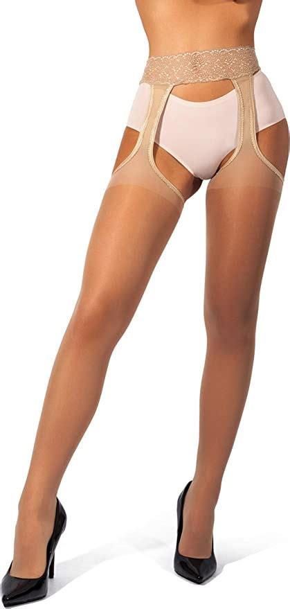 sofsy suspender tights garter belt pantyhose mock stockings 20 denier [made in italy] amazon ca
