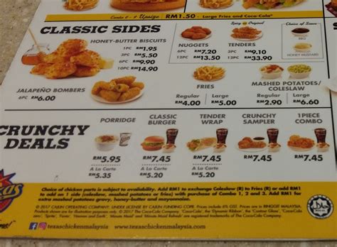 Texas chicken® is evolving and changing. Texas Chicken Malaysia Menu & Price - Visit Malaysia