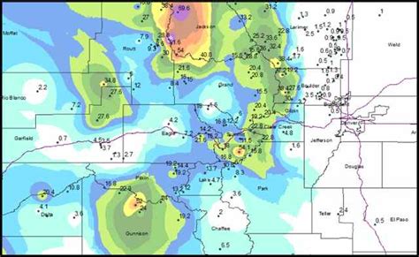 Colorado Snowfall Map
