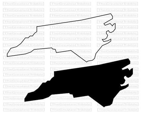 North Carolina Map Eps Svg Png  Vector Graphic Clip Art Etsy