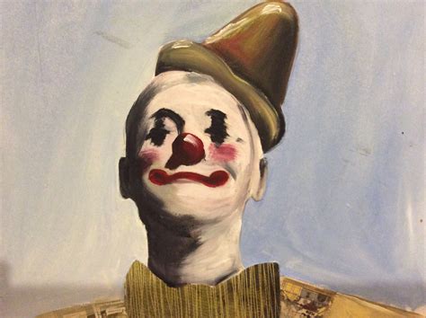 Clown Original Oil Painting Signed Bright And Quirky Etsy Ireland