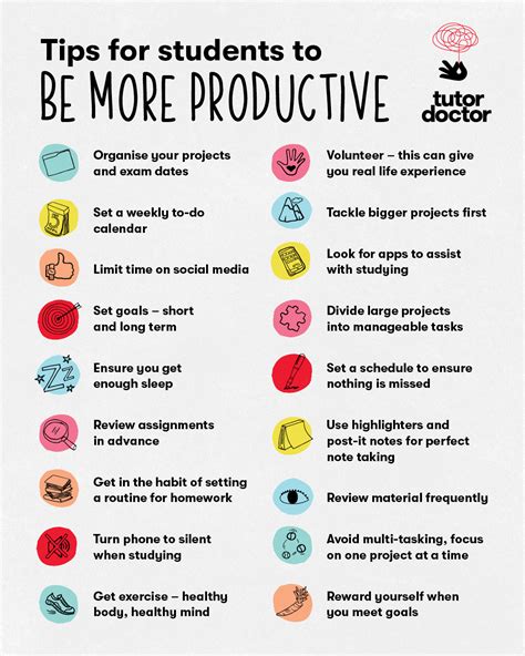 Tips For Students To Be More Productive Infographic