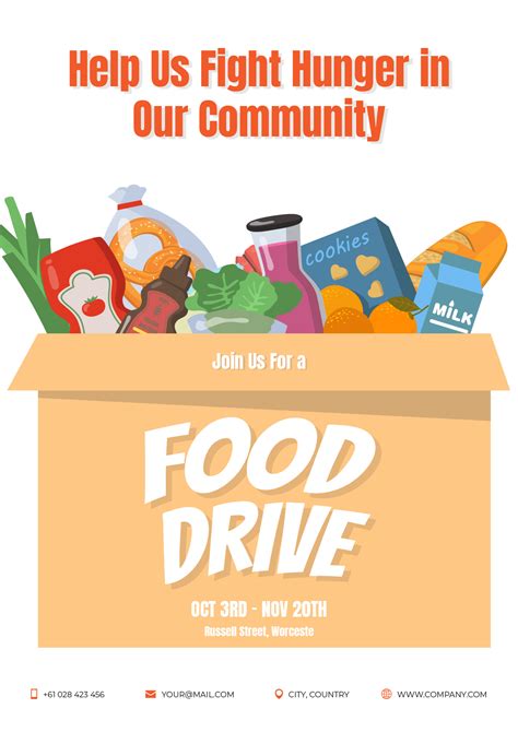 Free Food Drive Flyer Template Freegraphica
