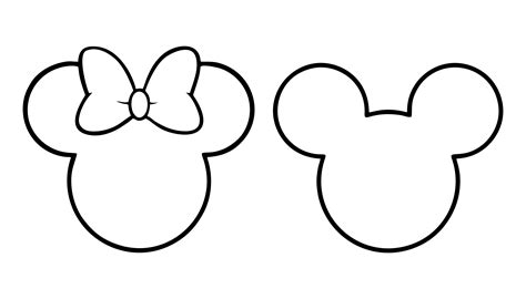 Mickey Mouse Silhouette Template