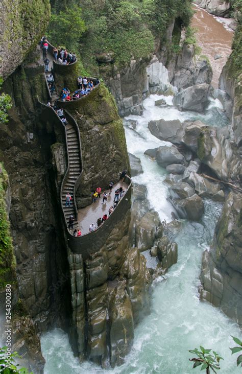 Pailón Del Diablo Waterfall Baños Ecuador Stock Photo Adobe Stock