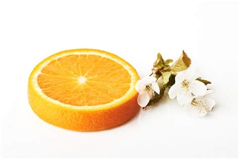 Free Photo Slice Ripe Orange Citrus Fruit Isolated On White