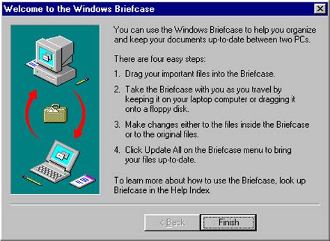 Never Obsolete Windows 98 Welcome To Briefcase
